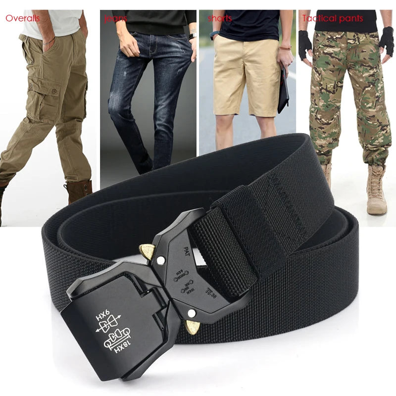 VATLTY 140cm Elastic Belt For Men Strong Nylon Tactical Belt