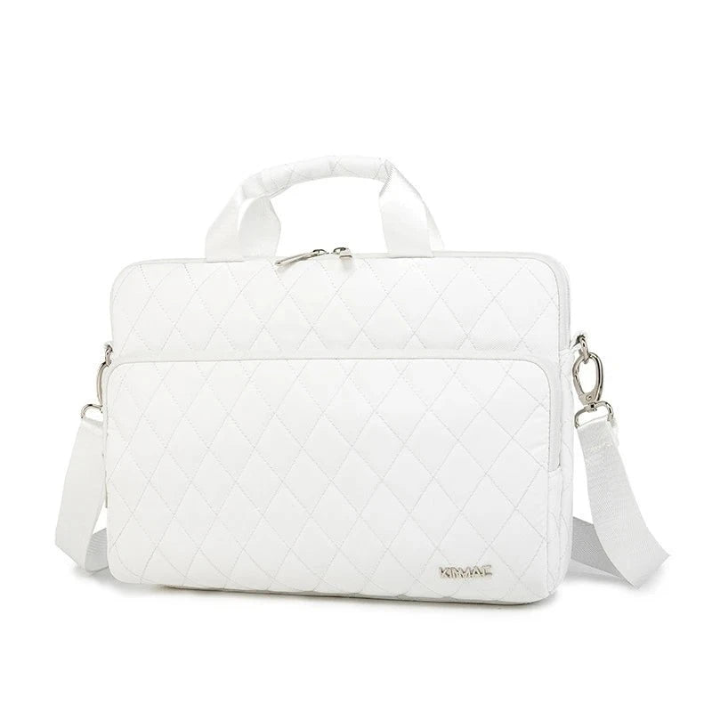 Kinmac Laptop Bag 13.3-15.6 Inch For MacBook / Notebook White Embroidery
