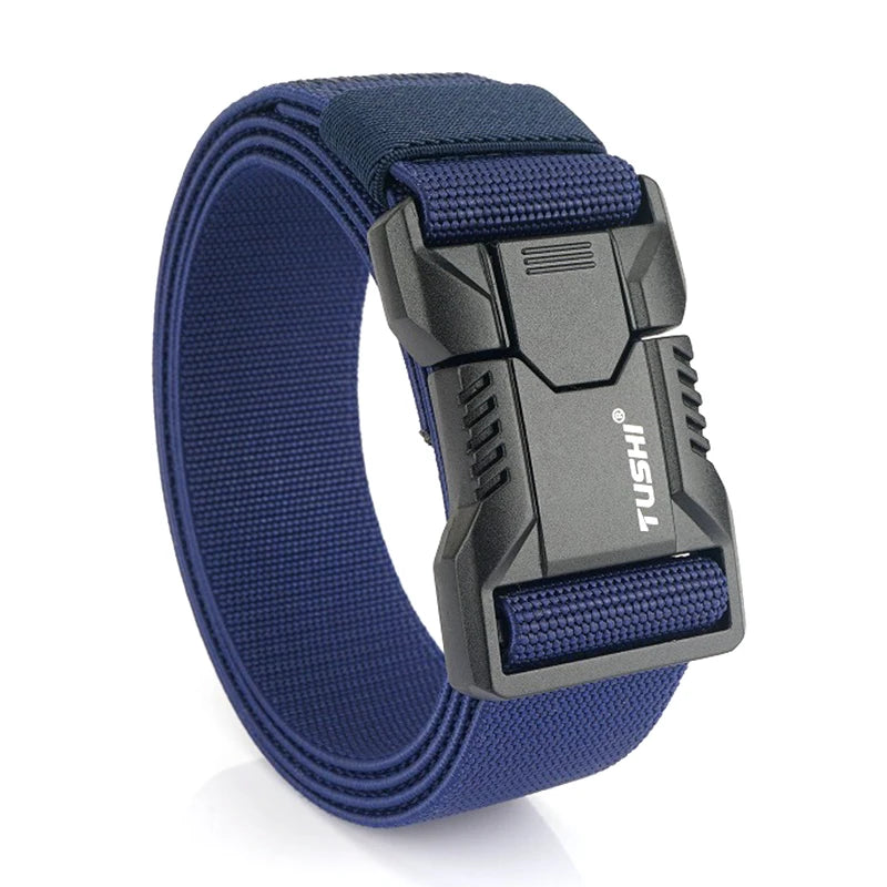 VATLTY New Tactical Outdoor Belt for Men and Women Aluminum Alloy Buckle Navy blue 125cm