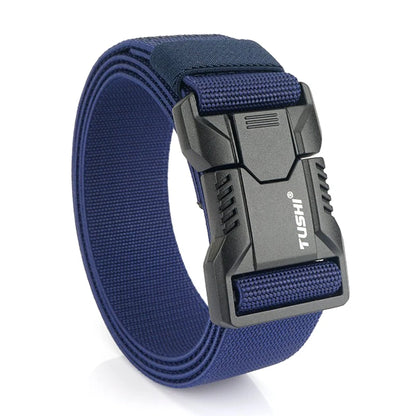 VATLTY New Tactical Outdoor Belt for Men and Women Aluminum Alloy Buckle Navy blue 125cm