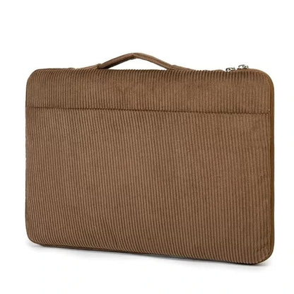 Brand Kinmac Laptop Bag 12,13.3,14,15.4,15.6 Inch Shockproof Corduroy Brown