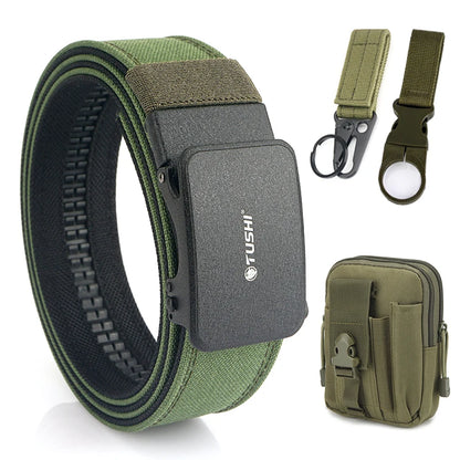 VATLTY Official Genuine Men's Military Tactical Belt 1100D Thick Nylon ArmyGreen set C 120cm