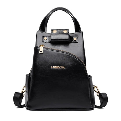 FOXER Brand Ladies Preppy Style Backpack Black