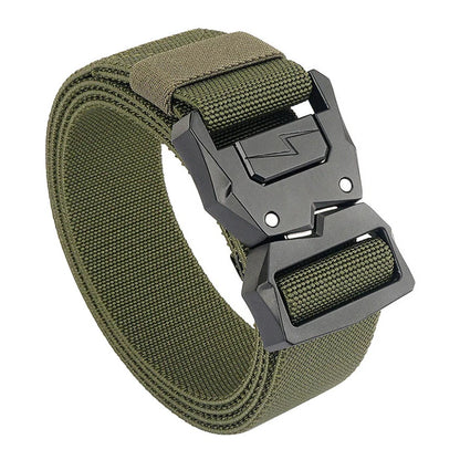 VATLTY 110cm-140cm Men's Elastic Belt Quick Release Alloy Buckle ArmyGreen