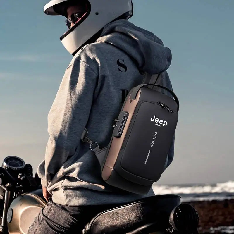 JEEP BULUO Brand High Quality Men Chest Sling Bags Motorcycle