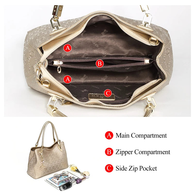 FOXER Women's Handbag Occident Style Crossbody Bag