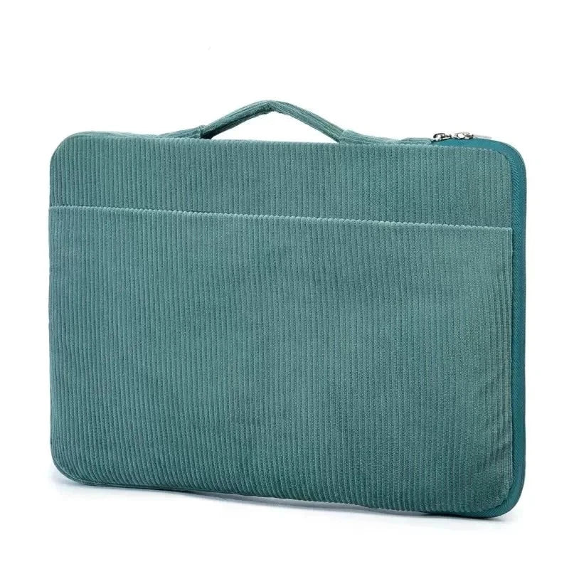 Brand Kinmac Laptop Bag 12,13.3,14,15.4,15.6 Inch Shockproof Corduroy Green