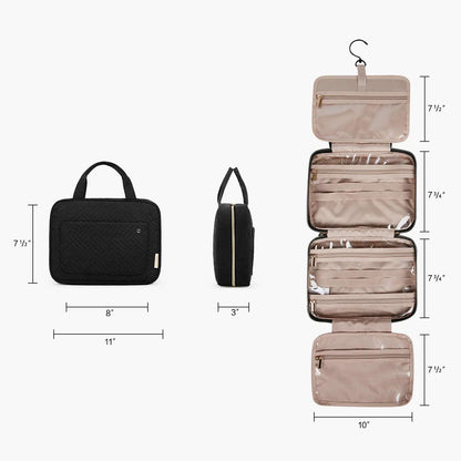 BAGSMART Makeup Cosmetic Bag with Hanging Hook