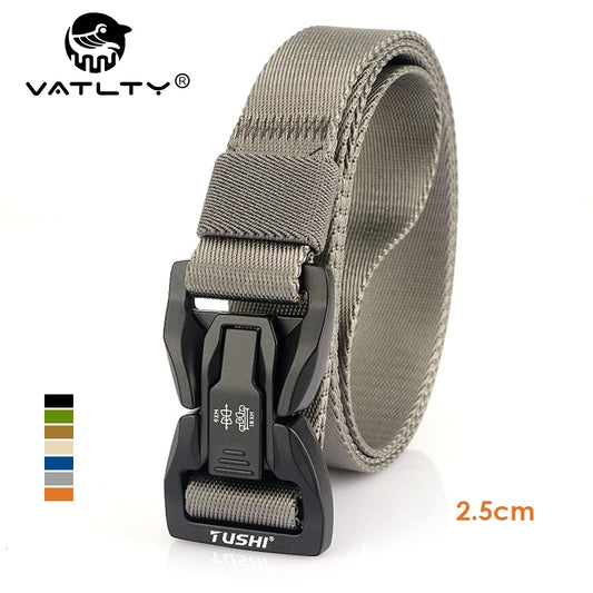 VATLTY New 2.5cm Techwear Hip Hop Nylon Belt Alloy Quick Release Buckle