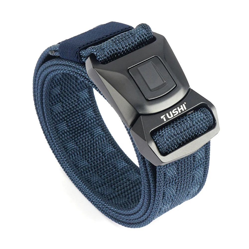 VATLTY Official Authentic Army Tactical Belt For Men Anti-Rust Alloy Buckle Navy blue 125cm