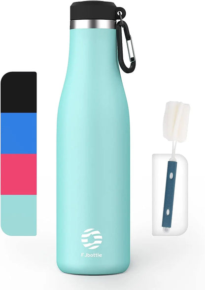 FJbottle Sport Water Bottle Stainless Steel with Carabiner Hook 350ml/500ml/710ml mint green