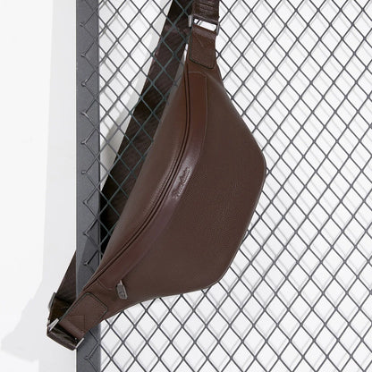 BISON DENIM Genuine Leather Waist Bag Men Women Funny Pack Quality Cowhide Belt Bag For Cell Phone Credit Cards Travel Chest Bag