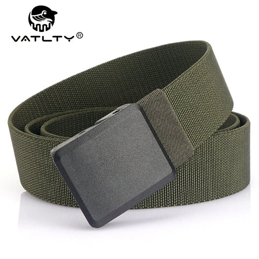 Metal Free Men's Elastic Belt Quick Release Nylon Buckle