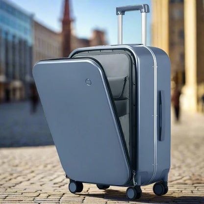MIXI Brand Luxury Design Carry On Suitcase TSA Lock 18, 20, 24 Inch Blue 24 inch