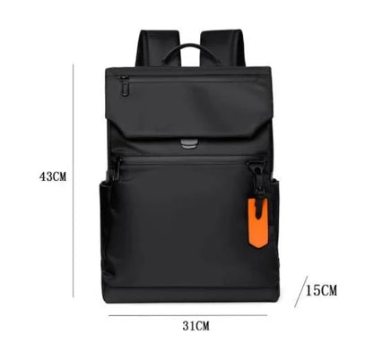 High Quality Waterproof Men's Laptop Backpack USB Charging Black L