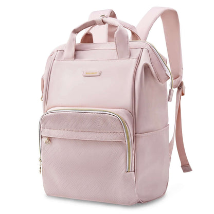 BAGSMART 50L School Bags 14-15.6inch Laptop Backpack for Women 15.6 inch pink