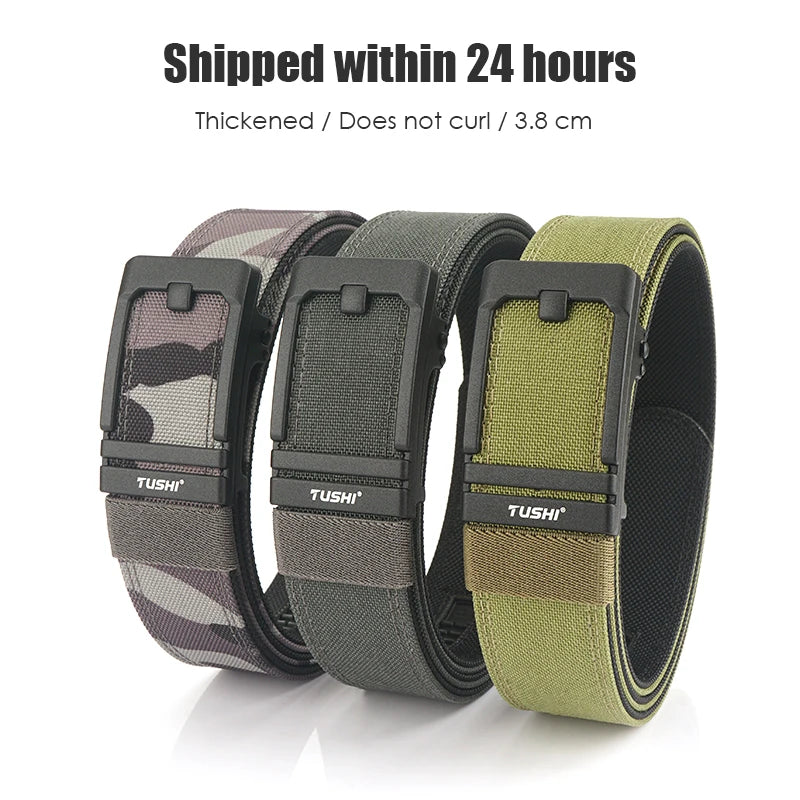 VATLTY New Tactical Pistol Airsoft Belt for Men Metal Automatic Buckle