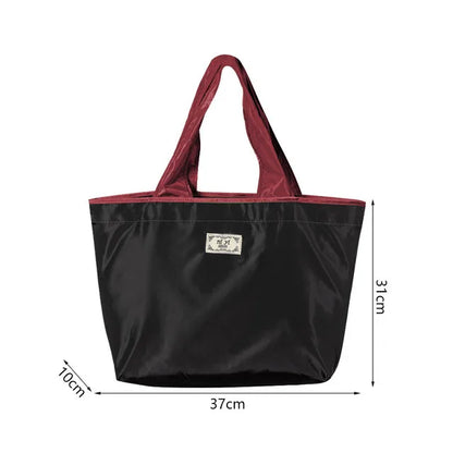 Large Capacity Reusable Shopping Bag Black-Small