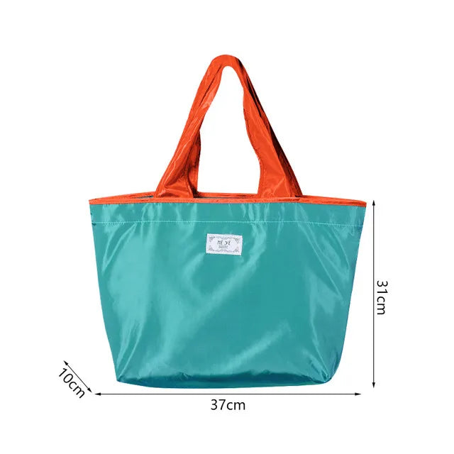 Large Capacity Reusable Shopping Bag Lake Blue-Small