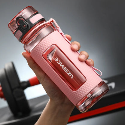 UZSPACE Sport Water Bottle BPA Free Portable 350/500/1000ml Glow Pink