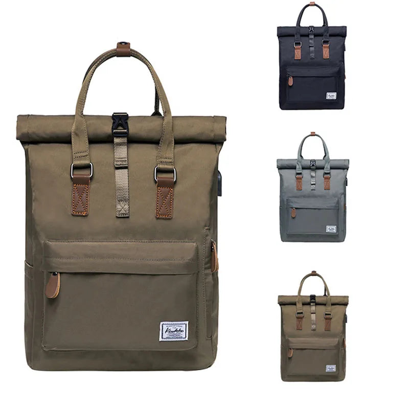 Simple Men Backapck Vintage Canvas Backpack