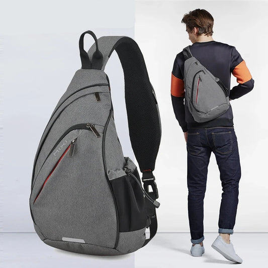 Mixi Men One Shoulder Backpack Sling Bag Crossbody USB