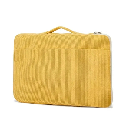 Brand Kinmac Laptop Bag 12,13.3,14,15.4,15.6 Inch Shockproof Corduroy Yellow