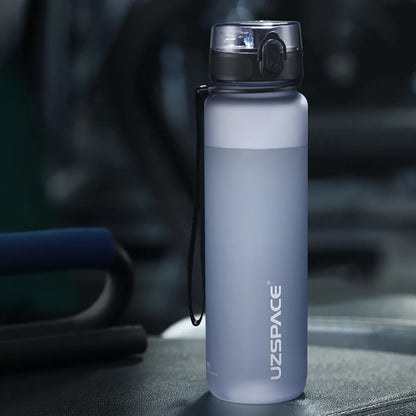 UZSPACE Sports Water Bottle BPA Free 500/1000ml Tritan Frosted Plastic