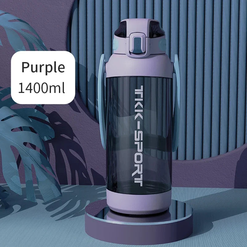 TKK Sports Water Bottle Tritan material Large Capacity Cup BPA-Free Pruple 1400ml 900ml 1400ml