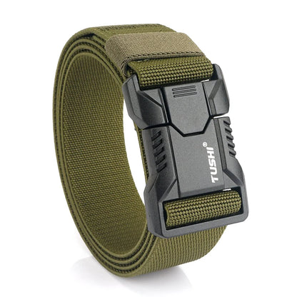 VATLTY New Tactical Outdoor Belt for Men and Women Aluminum Alloy Buckle ArmyGreen 125cm