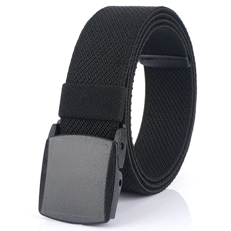 VATLTY Metal Free Elastic Belt Strong Engineering Plastic Quick Release Nylon Buckle Black