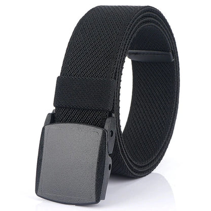 VATLTY Metal Free Elastic Belt Strong Engineering Plastic Quick Release Nylon Buckle Black