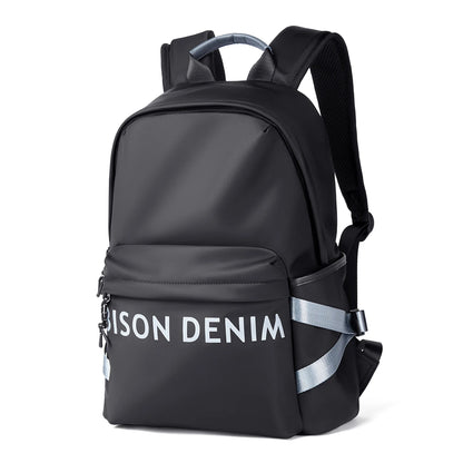 BISON DENIM New Fashion School Bag Casual Travel Laptop Notebook Backpack Black