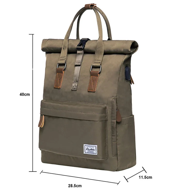 Simple Men Backapck Vintage Canvas Backpack