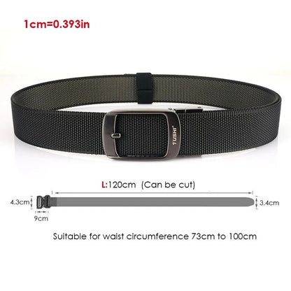 Reversible Belt Alloy Automatic Buckle Real Nylon 34mm Two Color Girdle