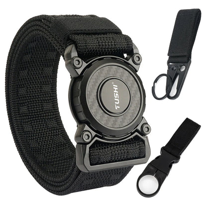 VATLTY New Military Tactical Belt Alloy Swivel Buckle Black set 125cm