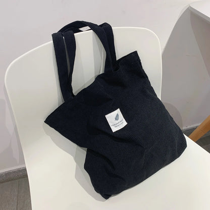 Corduroy Bag for Women Shopper