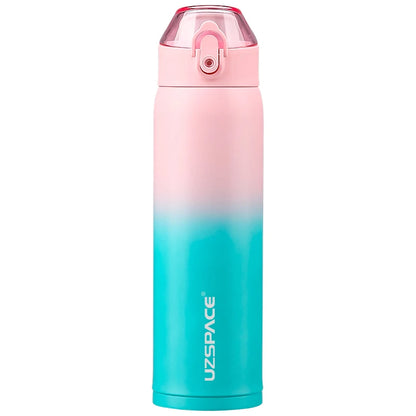 New Thermos Flask Double vacuum 316 Stainless Steel Pink and Cyan 501-600ml