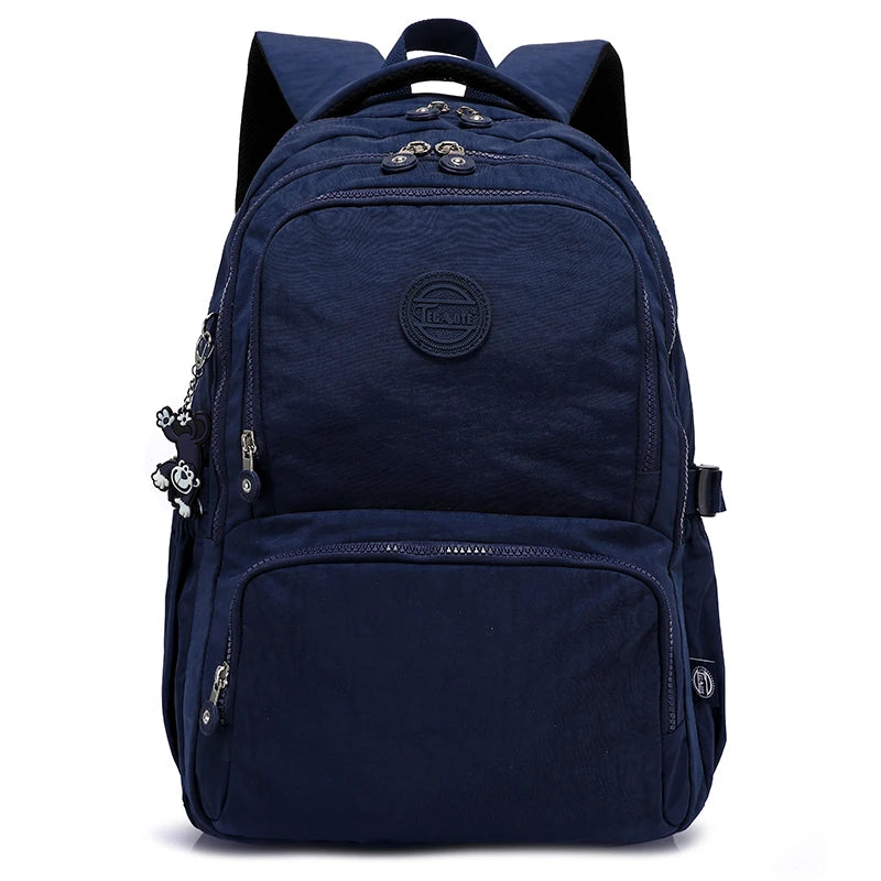 TEGAOTE Backpack Travel Bag Nylon Waterproof BLUE 33x15.5x48CM 2302