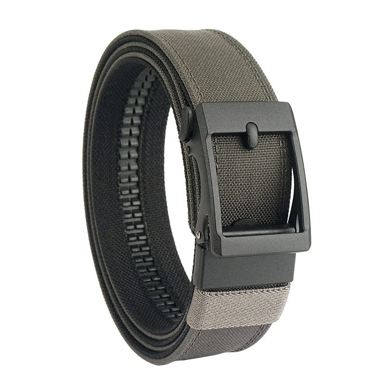 VATLTY New Hard Tactical Belt for Men Metal Automatic Buckle IPSC Gun Belt Dark gray 120cm