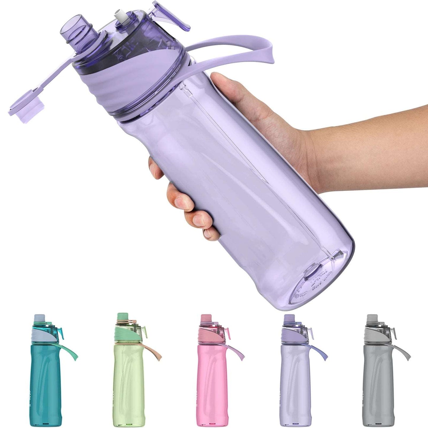950ml Water Bottle Outdoor Sport Fitness Spray Bottle BPA Free Purple 0.95L
