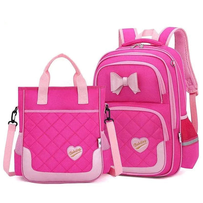 Bikab School Bags for Girls Kawaii Backpack 2PCLIGHT RED M 4