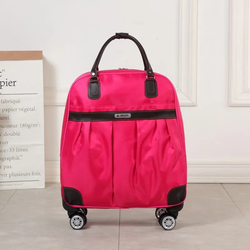 Women Travel Luggage Handbag Trolley suitcase