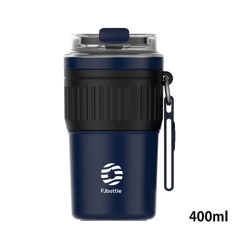 FEIJIAN Stainless Steel Coffee Cup Thermos Portable DEEP BLUE 330-500ml