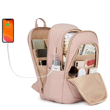 BAGSMART Backpacks 17.5''/15.6'' Notebook with USB Charging Port 15.6 inch laptop pg