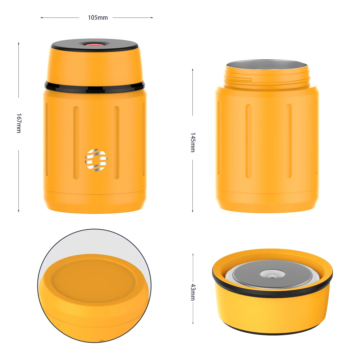 FEIJIAN Food Thermos Vacuum Lunch Box 316 Stainless Steel 750ML
