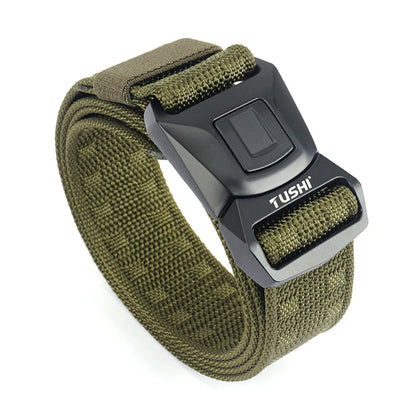 VATLTY Official Authentic Army Tactical Belt For Men Anti-Rust Alloy Buckle ArmyGreen 125cm