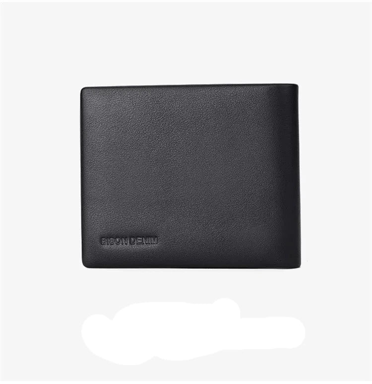 BISON DENIM 100% Genuine Leather Wallet Vintage Designer Card Holder