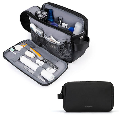 Women's Cosmetic Bag BAGSMART Waterproof Dopp Kit for Travel Black M