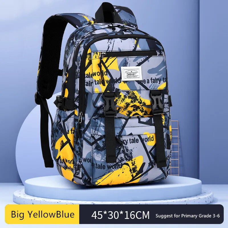 Fengdong primary school bags for boys lightweight backpack large capacity bookbag waterproof backpack elementary student bagpack Big Yellow CHINA